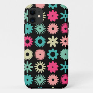 Cogs - Colours 01 - on Black iPhone 11 Case
