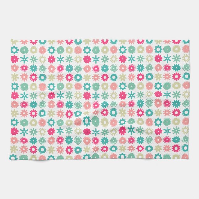 Cogs - Colours 01 Tea Towel (Horizontal)