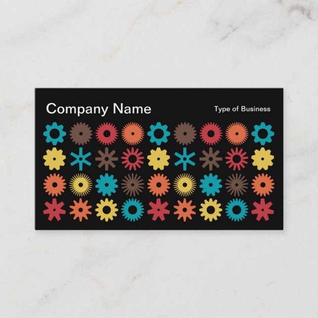 Cogs - Colours 02 Business Card (Front)