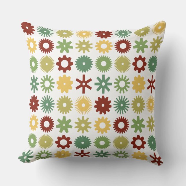 Cogs - Colours 03 Cushion (Front)