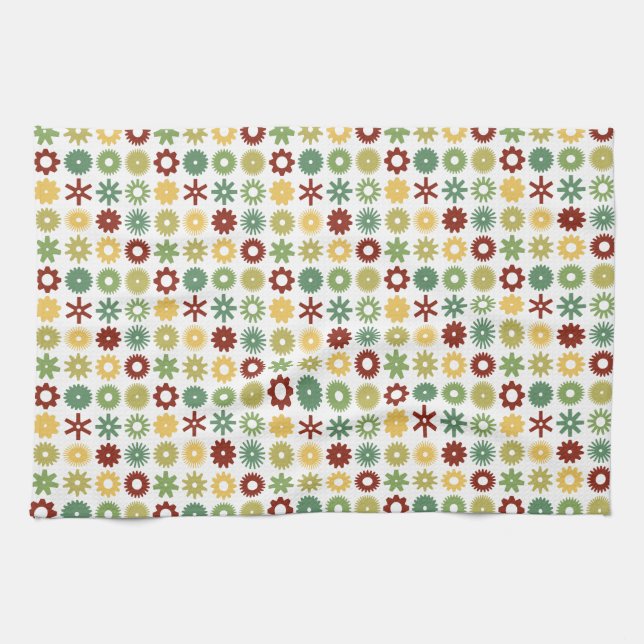 Cogs - Colours 03 Tea Towel (Horizontal)
