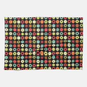 Cogs - Colours 04 - on Black Tea Towel