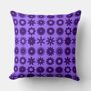 Cogs - Deep Purple on Purple Cushion