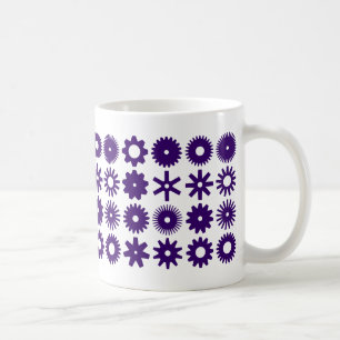Cogs - Deep Purple on White Coffee Mug