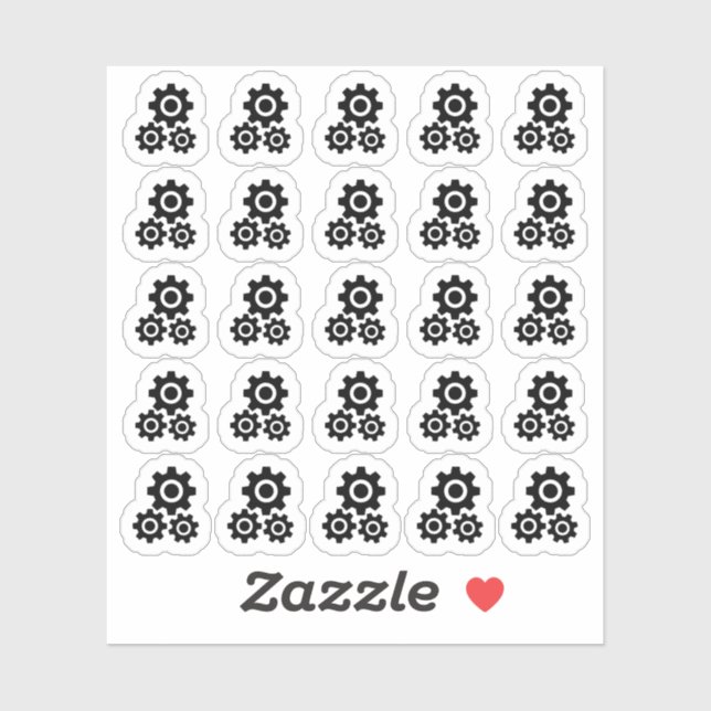 Cogs Gears Steampunk Mechanical Icon Bujo Planner (Sheet)