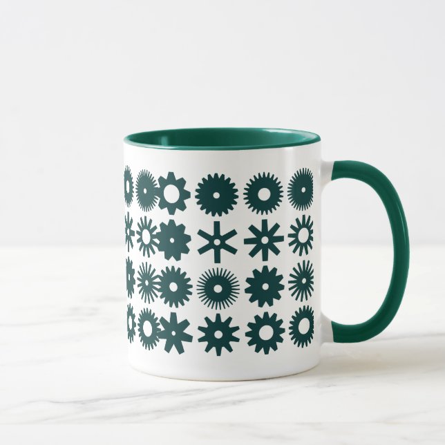 Cogs - Hunter Green Mug (Right)