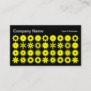 Cogs - Yellow on Black Business Card