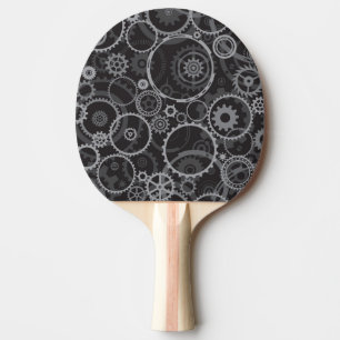 Cogwheels pattern ping pong paddle