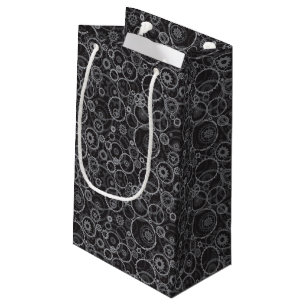 Cogwheels pattern small gift bag