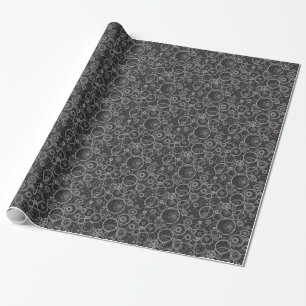 Cogwheels pattern wrapping paper