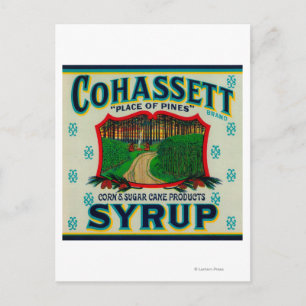 Cohassett Syrup LabelCairo, GA Postcard