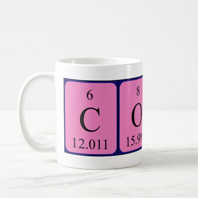 Cohen periodic table name mug (Left)