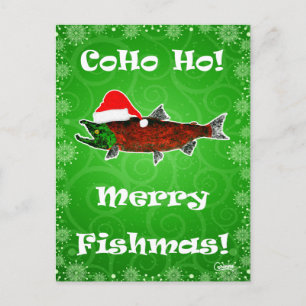 CoHo Ho! Fishmas on Green - Postcard
