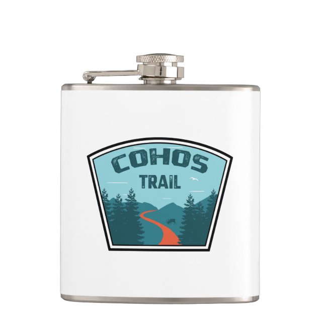 Cohos Trail New Hampshire Hip Flask (Front)