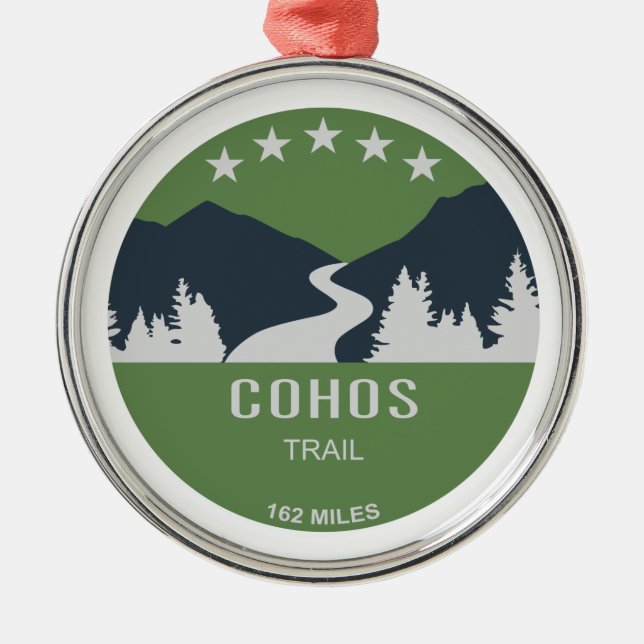 Cohos Trail New Hampshire Metal Tree Decoration (Front)