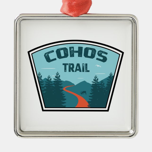 Cohos Trail New Hampshire Metal Tree Decoration (Front)