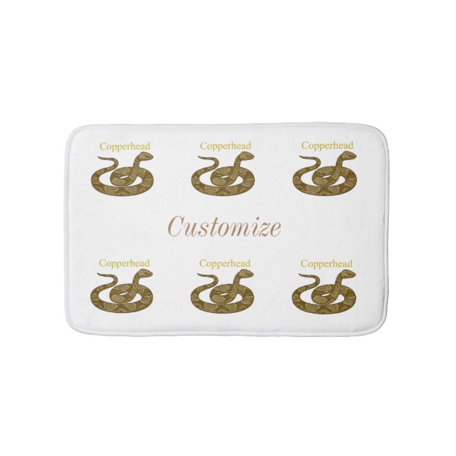 Coiled Copperhead Snake Thunder_Cove Bath Mat (Front)