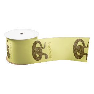 Coiled Copperhead Snake Thunder_Cove Satin Ribbon