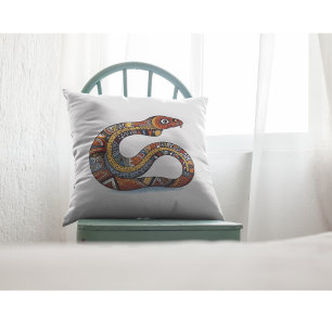 Coiled Earth Serpent Cushion
