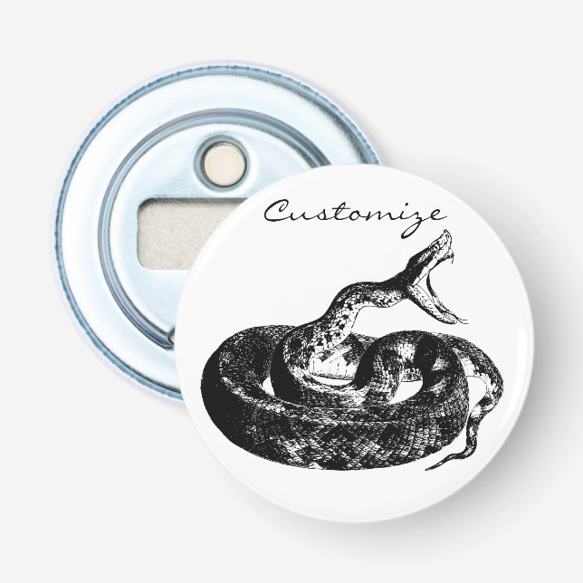 Coiled Rattlesnake Thunder_Cove Bottle Opener (Front)