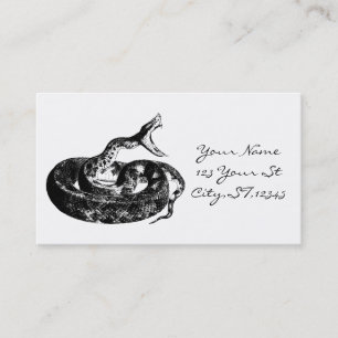 Coiled Rattlesnake Thunder_Cove Business Card