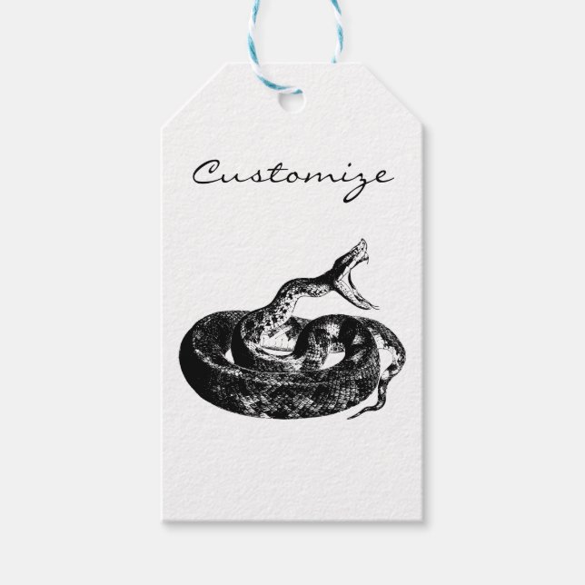 Coiled Rattlesnake Thunder_Cove Gift Tags (Front)