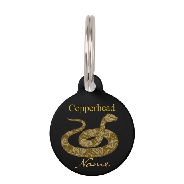 Coiled Rattlesnake Thunder_Cove Pet Tag (Back)