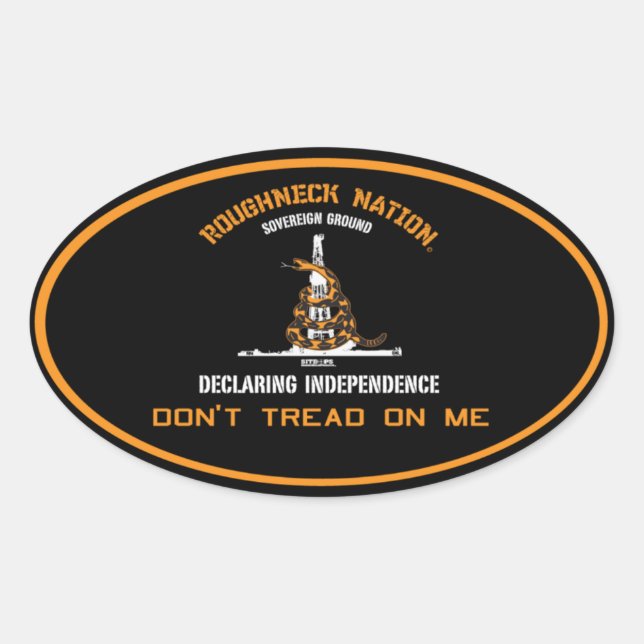 COILED RIG Oilfield Oval Sticker (Front)