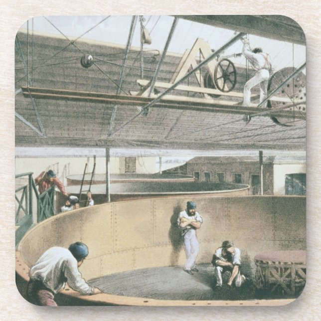 Coiling the telegraph cable in the tanks at the wo coaster (Front)