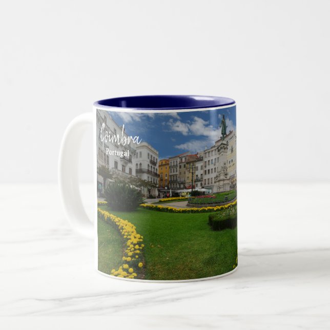 Coimbra -The Real Portugal Two-Tone Coffee Mug (Front Left)