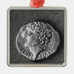 Coin bearing the effigy of Vercingetorix Metal Tree Decoration
