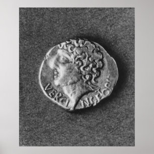 Coin bearing the effigy of Vercingetorix Poster