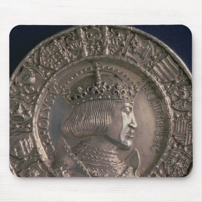 Coin bearing the portrait of Charles V Mouse Mat (Front)