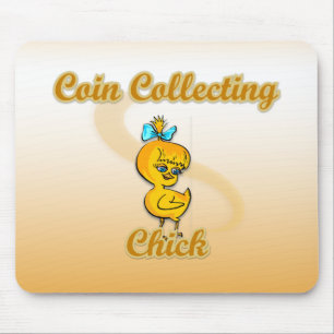 Coin Collecting Chick Mouse Mat