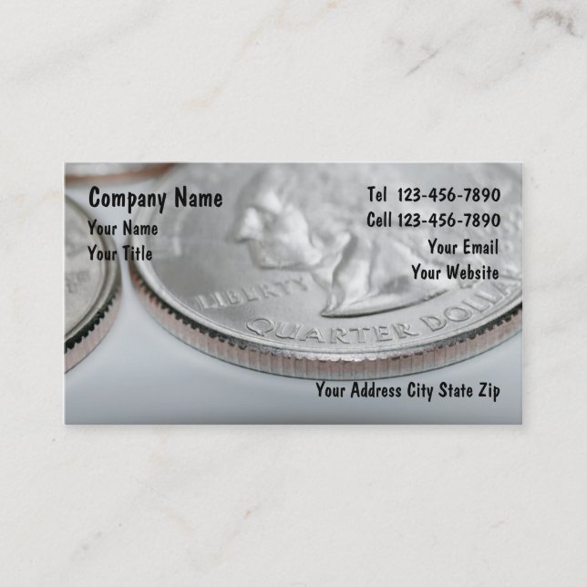 Coin Collector Business Cards (Front)