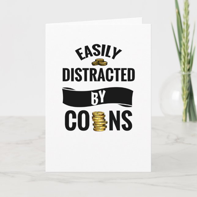 Coin Collector Gift | Numismatist Coin Collecting Card (Front)