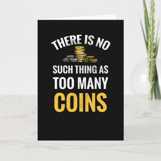 Coin Collector Gift | Numismatist Coin Collecting Card (Front)