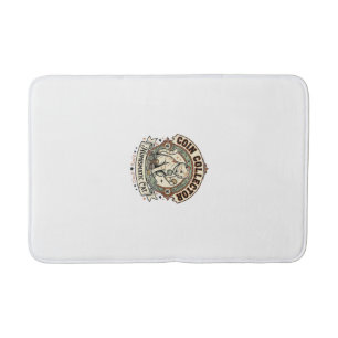 Coin Collector Numismatic Cat Coin Collector Numis Bath Mat