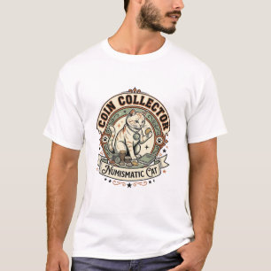 Coin Collector Numismatic Cat Coin Collector Numis T-Shirt