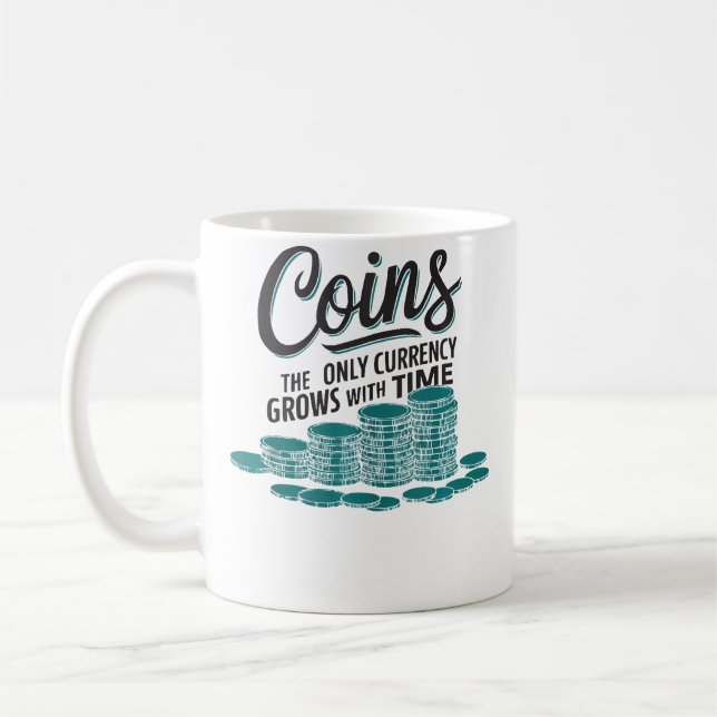 Coin Collector Numismatist Numismatics Coin Collec Coffee Mug (Left)