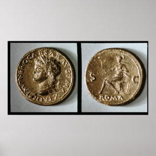 Coin depicting Nero Poster
