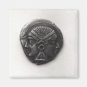 Coin from Lampsacus with a Janiform head Magnet