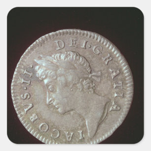Coin of James II Square Sticker