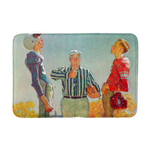 Coin Toss by Norman Rockwell Bath Mat