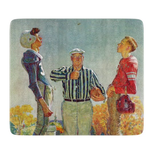 Coin Toss by Norman Rockwell Cutting Board | Zazzle.co.uk