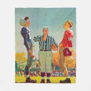 Coin Toss by Norman Rockwell Fleece Blanket
