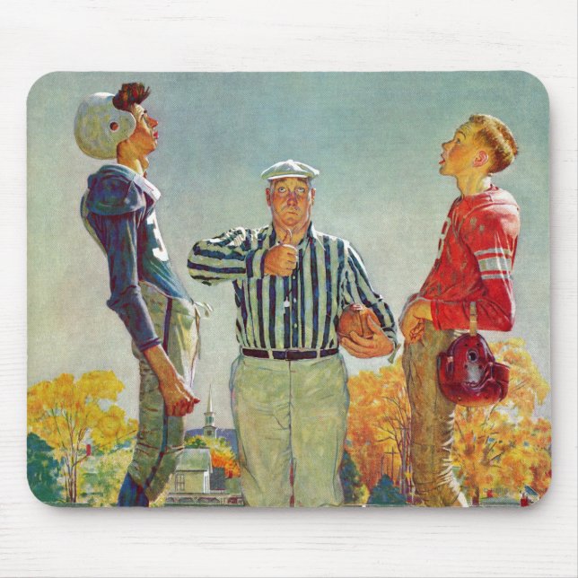 Coin Toss by Norman Rockwell Mouse Mat (Front)