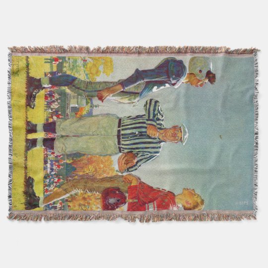 Coin Toss by Norman Rockwell Throw Blanket | Zazzle.co.uk