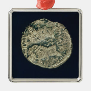 Coin with heads of Julius Caesar  and Augustus Metal Tree Decoration