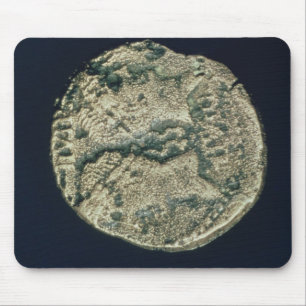 Coin with heads of Julius Caesar  and Augustus Mouse Mat